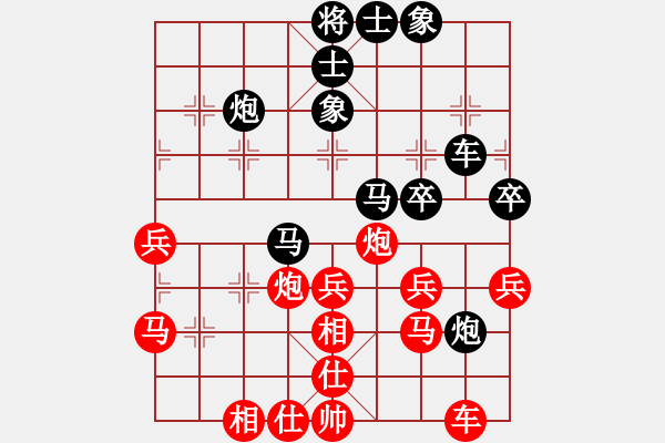 象棋棋譜圖片：電鋸(無極)-和-下山王(天罡) - 步數(shù)：40 