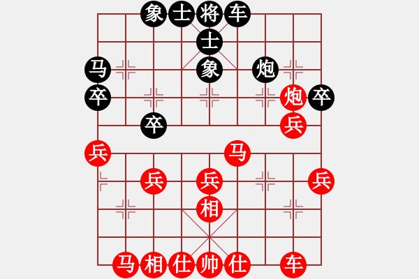 象棋棋譜圖片：神算子蔣敬[紅] -VS- 阿建哥[黑] - 步數(shù)：30 