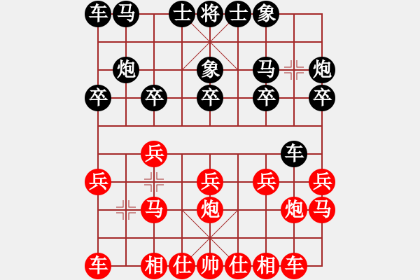 象棋棋譜圖片：煤礦開(kāi)灤集團(tuán)公司 王振國(guó) 和 新疆維吾爾自治區(qū) 金華 - 步數(shù)：10 