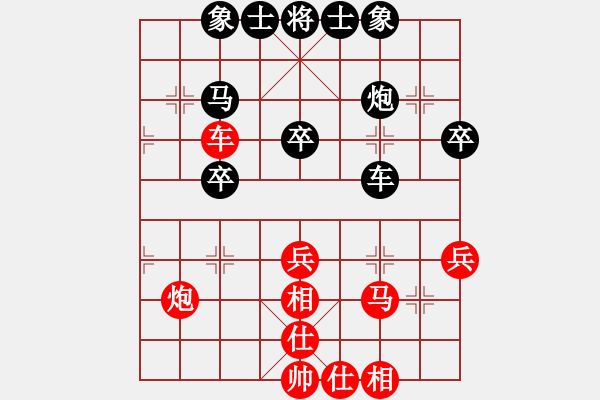 象棋棋譜圖片：水漫金山寺(6段)-和-不是不拼命(5段) - 步數(shù)：40 