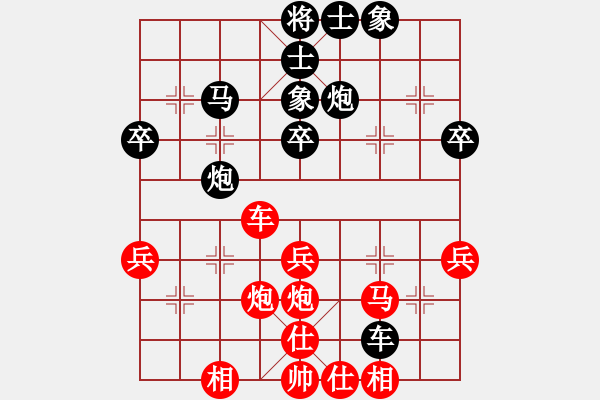 象棋棋譜圖片：海闊天空[紅] -VS- 負(fù)分太后 魚[黑]（2） - 步數(shù)：40 