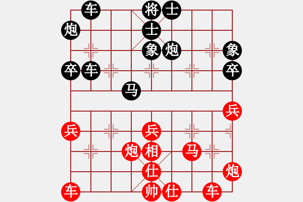 象棋棋譜圖片：純?nèi)松先A山(6星)-負(fù)-服不服(5星) - 步數(shù)：40 