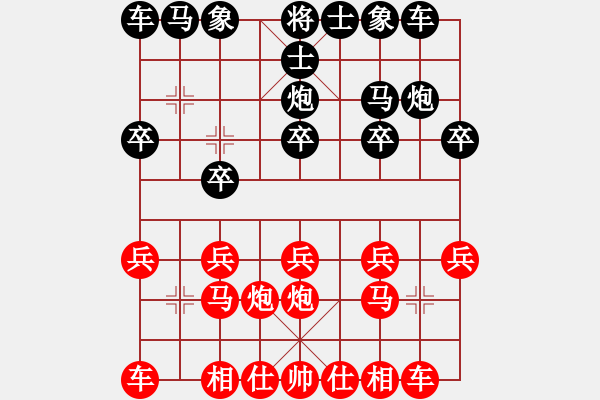 象棋棋譜圖片：20141129王文斌8歲負(fù)廖教練一對八指導(dǎo)棋 - 步數(shù)：10 