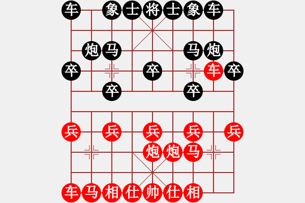 象棋棋譜圖片：哈哈[1245437518] -VS- 緣分天空[2581084164] - 步數(shù)：10 