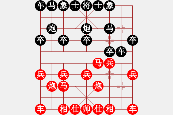 象棋棋譜圖片：義務(wù)加班【紅】VS笑笑生【黑】 - 步數(shù)：10 