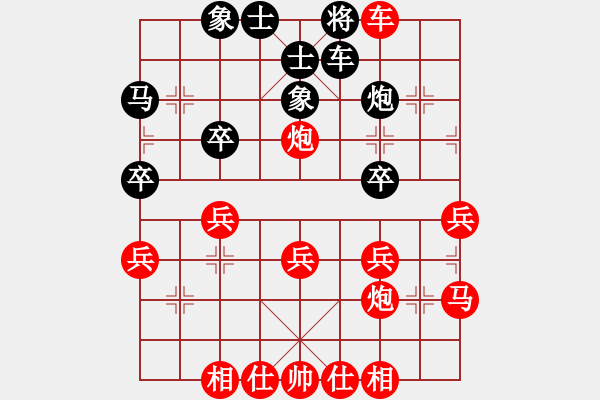 象棋棋譜圖片：葬心紅勝奕天好心情【對兵轉(zhuǎn)兵底炮】 - 步數(shù)：35 