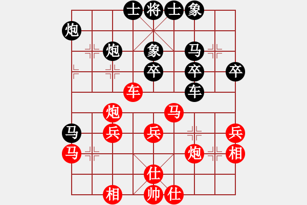 象棋棋譜圖片：旋風(fēng)V7.0拆棋（五七炮進(jìn)三兵對屏風(fēng)馬進(jìn)三卒之紅左車平4路）紅勝 - 步數(shù)：40 