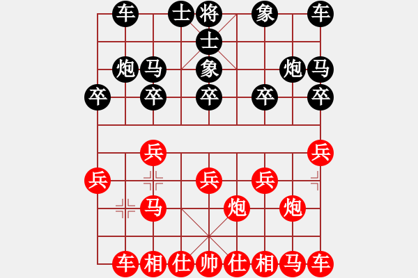 象棋棋譜圖片：弈文鬼子[紅] -VS- 想發(fā)財[黑] - 步數(shù)：10 