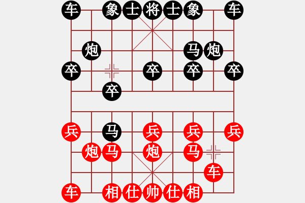 象棋棋譜圖片：挺卒應(yīng)起馬（和棋） - 步數(shù)：10 