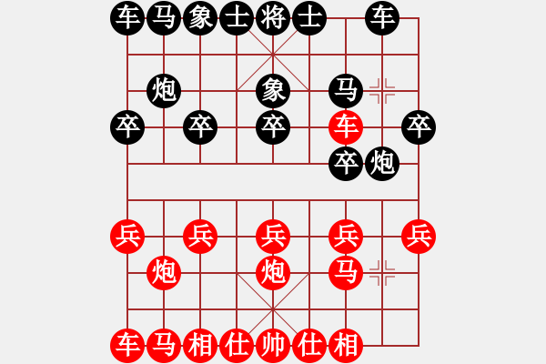 象棋棋谱图片：蒙山雄鹰(1段)-胜-miduoduo(5r) - 步数：10 