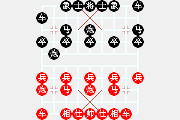 象棋棋譜圖片：孤獨星(月將)-和-初學(xué)者之一(3段) - 步數(shù)：10 