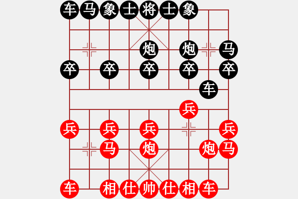 象棋棋譜圖片：嘉鑫實(shí)業(yè)俱樂(lè)部 張建瓴 負(fù) 象棋協(xié)會(huì)俱樂(lè)部 董超 - 步數(shù)：10 