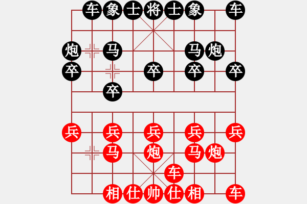 象棋棋譜圖片：橫才俊儒[紅] -VS- 花生[黑] - 步數(shù)：10 