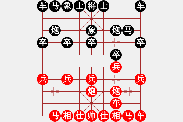 象棋棋譜圖片：國(guó)務(wù)院發(fā)展研究中心 董齊亮 勝 國(guó)家體委 王廷文 - 步數(shù)：10 