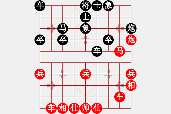 象棋棋譜圖片：bbboy002[紅] -VS- 地主麻木[黑] - 步數(shù)：30 