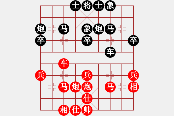 象棋棋譜圖片：天帝之王(月將)-和-扎東(6段) - 步數(shù)：30 