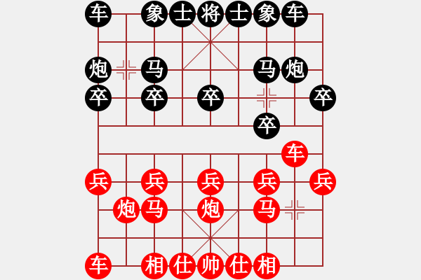 象棋棋譜圖片：a6691387[紅] -VS- yzlgx[黑] - 步數(shù)：10 