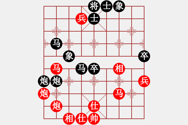 象棋棋譜圖片：煙臺(tái)棋圣(8段)-負(fù)-當(dāng)愛已成米(9段)中炮七路馬對屏風(fēng)馬 紅左馬盤河 - 步數(shù)：60 