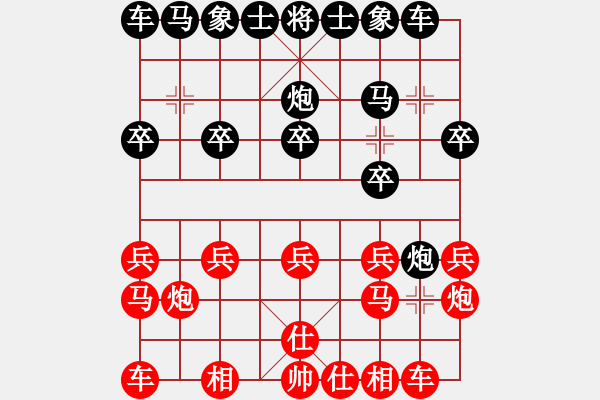 象棋棋譜圖片：隨意_9125[紅] -VS- 落燈花-2[黑] - 步數(shù)：10 