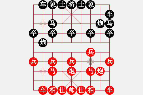 象棋棋譜圖片：ゞ★ 黑螞蟻[紅] -VS- 福臨[黑] - 步數(shù)：10 