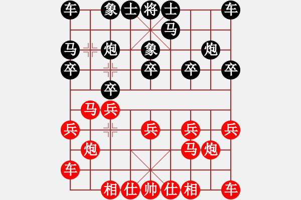 象棋棋譜圖片：醉棋渡河[紅] -VS- 與眾不同[黑] - 步數(shù)：10 