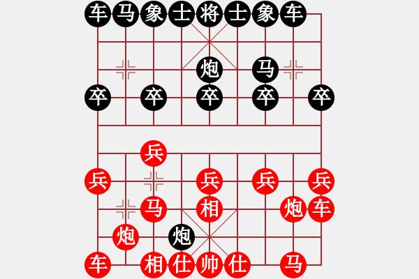 象棋棋谱图片：左文静 先负 张婷婷 - 步数：10 