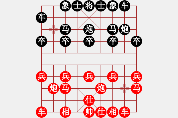 象棋棋譜圖片：艱苦一生[2663180242] -VS- 橫才俊儒[292832991] - 步數(shù)：10 