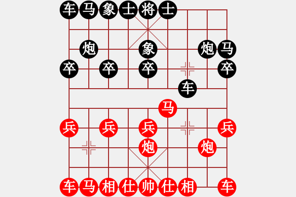 象棋棋譜圖片：6725局 E00-仙人指路-天天AI選手FALSE 紅先和 小蟲引擎23層 - 步數(shù)：10 