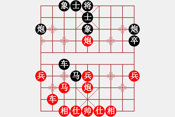 象棋棋譜圖片：五八對3.右橫。馬三進四。車一平六。炮八平三。車平二 - 步數(shù)：40 