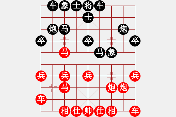 象棋棋譜圖片：金魚草(6段)-勝-柒十二變(6段) - 步數(shù)：20 