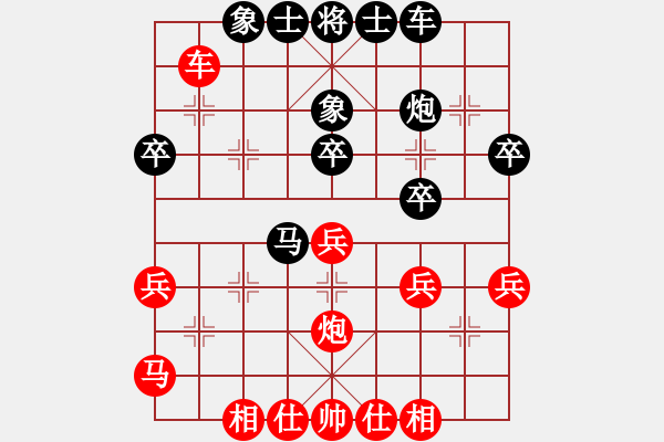 象棋棋譜圖片：uiopyt(9星)-和-神劍造譜(北斗) - 步數(shù)：40 