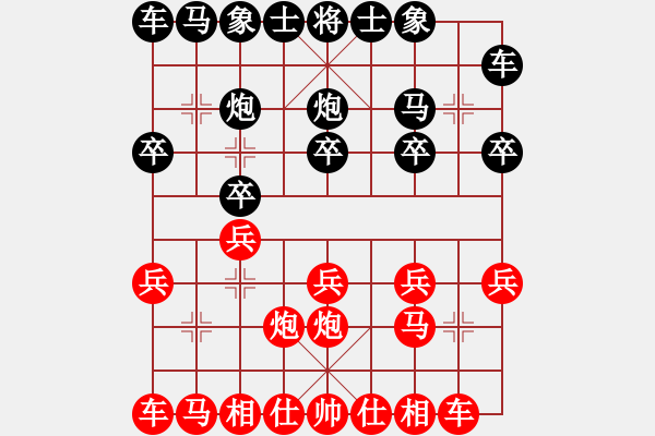 象棋棋谱图片：金松 先和 谢业枧 - 步数：10 