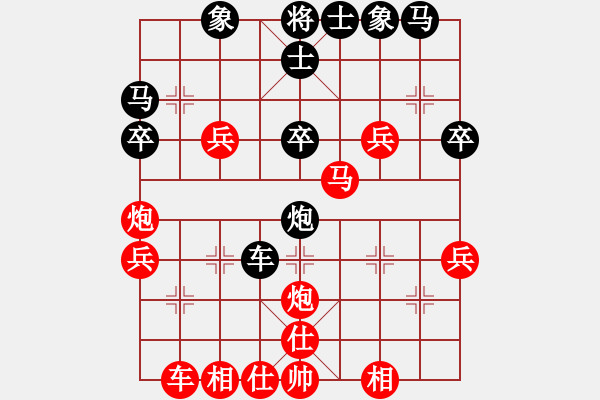 象棋棋譜圖片：【對(duì)雙炮過河】劉永富 勝 業(yè)8-1 - 步數(shù)：40 