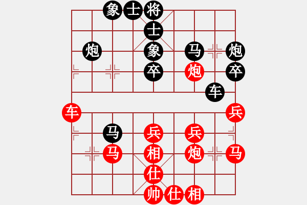 象棋棋譜圖片：christiana(1舵)-勝-部會議(4舵) - 步數(shù)：40 