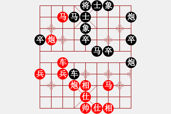 象棋棋譜圖片：咸安王(8段)-負-紅旗大道(6段) - 步數(shù)：40 