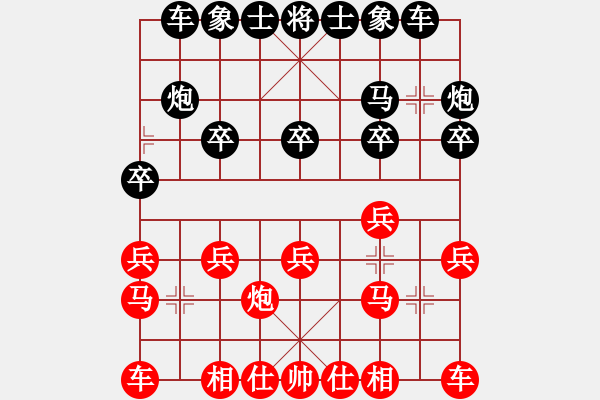 象棋棋谱图片：无根炮(1段)-负-yangyuyin(3段) - 步数：10 