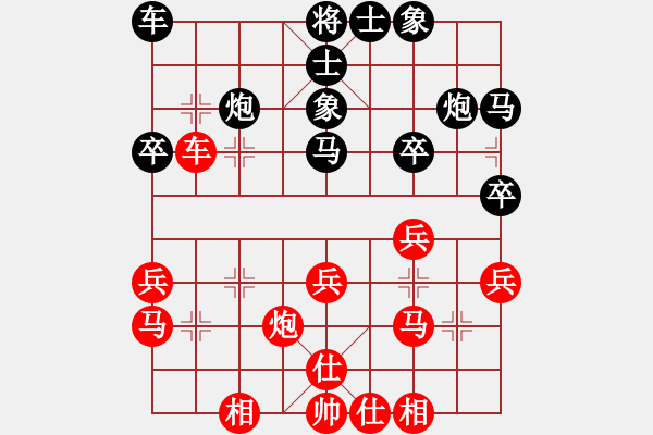 象棋棋譜圖片：測評 右馬不要動 動了幾次都出問題 到后期也盡量不要動 - 步數(shù)：30 