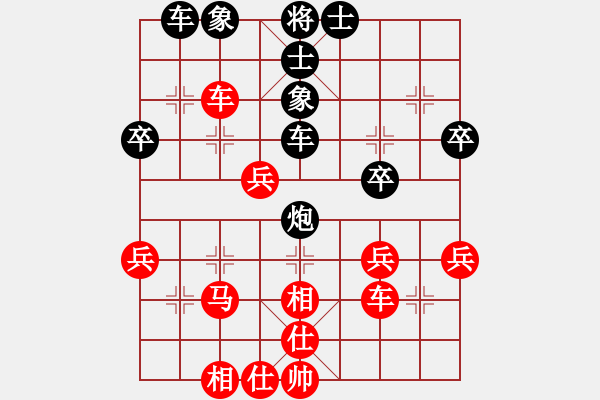 象棋棋譜圖片：醉棋渡河[紅] -VS- tan[黑] - 步數(shù)：40 