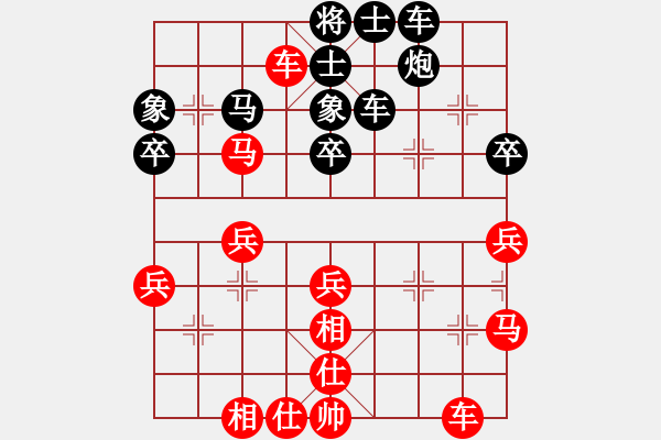 象棋棋譜圖片：第三輪二臺(tái)1臺(tái)西安張會(huì)民先和渭南韓亞星 - 步數(shù)：40 