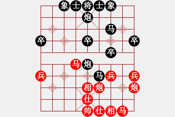 象棋棋譜圖片：北斗棋星(日帥)-負(fù)-鷺島三劍(月將) - 步數(shù)：40 