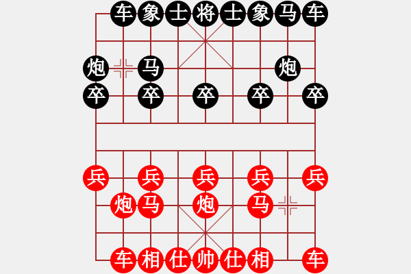 象棋棋譜圖片：B04 中炮對右三步虎 - 步數：7 