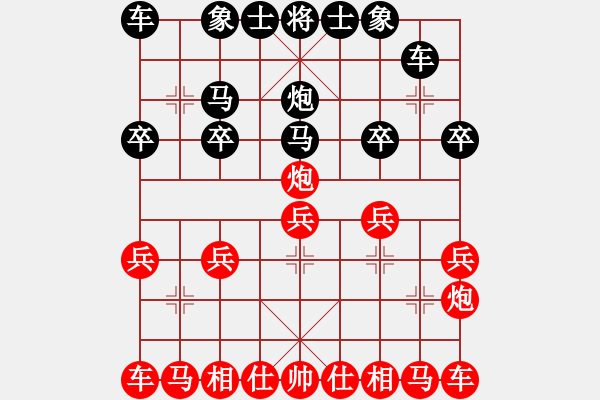 象棋棋譜圖片：落ゞ寞[紅] -VS- 溫州棋手[黑] - 步數(shù)：20 