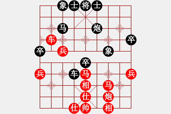 象棋棋譜圖片：八路兄弟(2段)-勝-chinjin(7段)中炮進中兵對左三步虎騎河車轉(zhuǎn)列炮 - 步數(shù)：50 