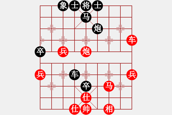 象棋棋譜圖片：八路兄弟(2段)-勝-chinjin(7段)中炮進中兵對左三步虎騎河車轉(zhuǎn)列炮 - 步數(shù)：57 