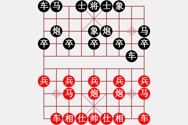 象棋棋譜圖片：20100805 1909 自動(dòng)化維修[1044864837] - 醉棋渡河[609092485] - 步數(shù)：10 