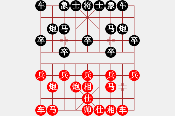 象棋棋譜圖片：強中強[1543118838] -VS- 品棋游戲人生[532676394] - 步數(shù)：10 