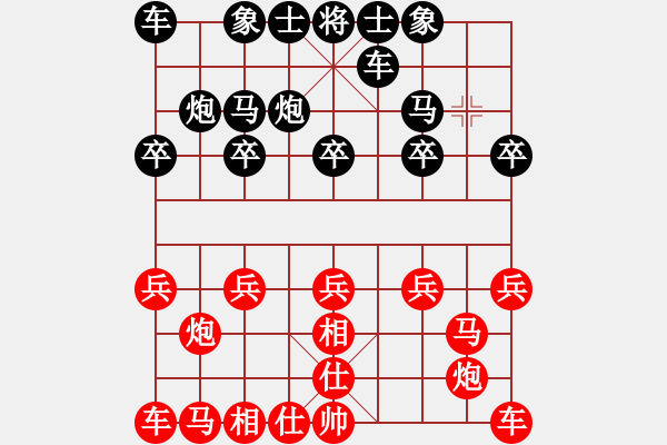 象棋棋譜圖片：靚靚[紅] -VS- 醉棋渡河[黑] - 步數(shù)：10 