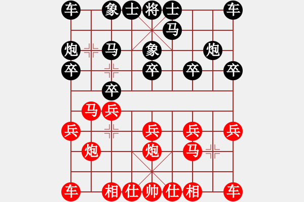 象棋棋譜圖片：2023.7.7.10先勝左拐角馬 - 步數：10 