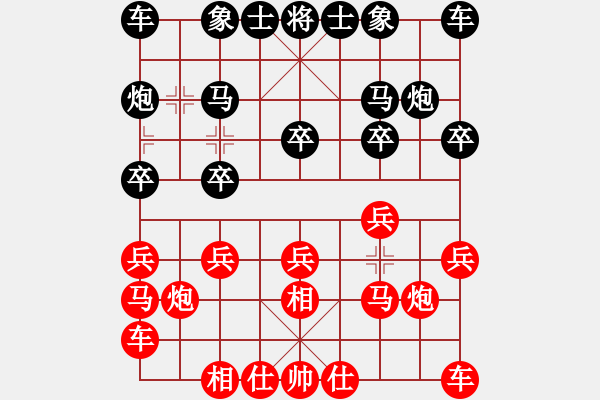 象棋棋谱图片：张欣VS王建峰 - 步数：10 