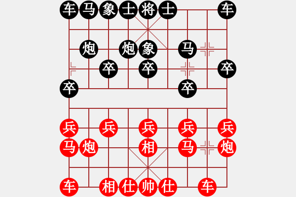 象棋棋谱图片：飞相局对左过宫炮（李、郭李82） - 步数：10 